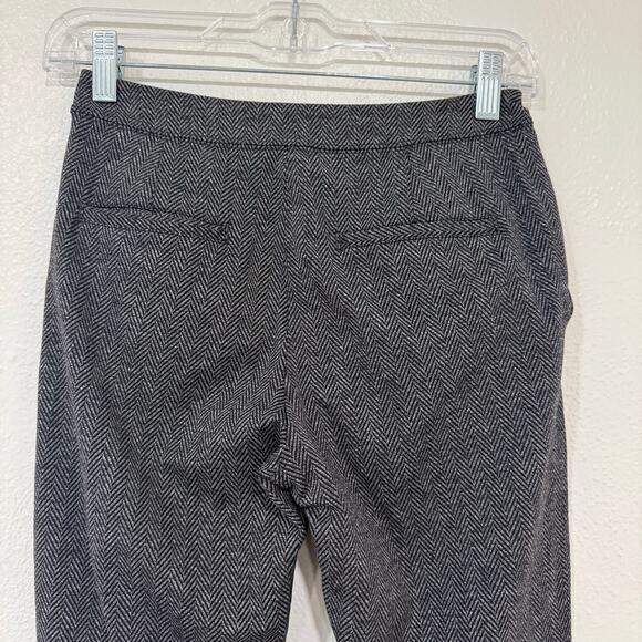 Lululemon Jet Crop Slim Trouser Luon Heathered Herringbone Black Grey Size 4 - Picture 7 of 9